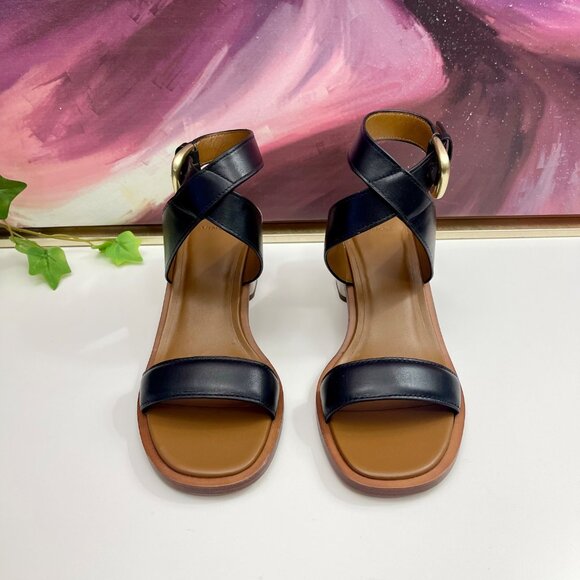 Vince Women's Dalia Strappy Block Heel Sandals in Black Size 6.5 - Picture 8 of 16